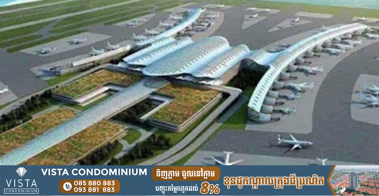 គម្រោងកសាងព្រលានយន្តហោះ តេជោក្រុងតាខ្មៅសម្រេចការសាងសង់បានជាង ៤០ ...