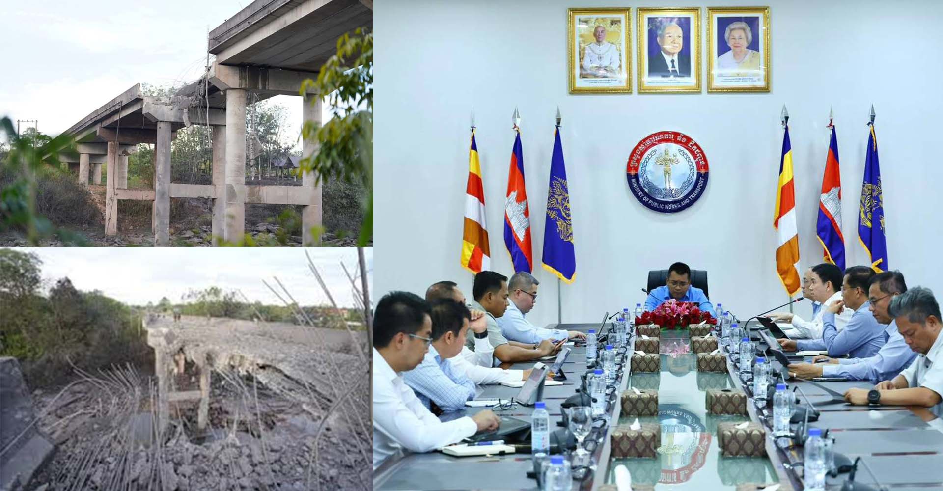 ក្រសួងពិភាក្សាពីការស្តារឡើងវិញលើហេដ្ឋារចនាសម្ព័ន្ធផ្លូវថ្នល់ដែលខូចខាតក្នុងអំឡុងពេលសង្រ្គាមកម្ពុជា-សៀម