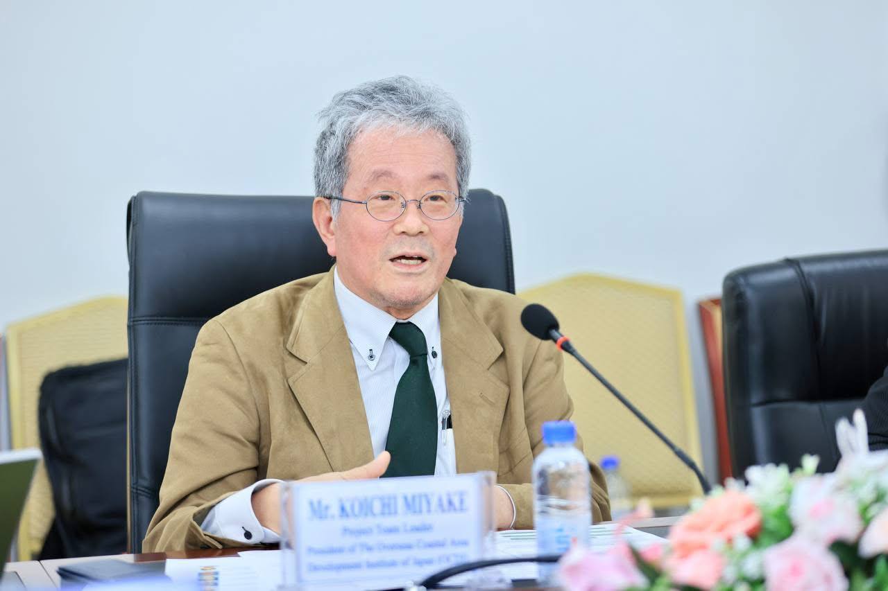 លោក KOICHI MIYAKE ប្រធានវិទ្យាស្ថានអភិវឌ្ឍន៍តំបន់ឆ្នេរសមុទ្រ ក្រៅប្រទេសនៃប្រទេសជប៉ុន (OCDI)