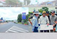 មន្រ្តីជាន់ខ្ពស់ការចុះពិនិត្យស្ថានភាពផ្លូវជាតិលេខ៧ ពីឃុំអូរគ្រៀង ខេត្តក្រចេះ ដល់ត្រពាំងក្រៀល ខេត្តស្ទឹងត្រែង