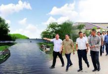 ក្រុមមន្រ្តីពិនិត្យទីតាំង ប្រមូលទិន្នន័យ ផ្ទៀងផ្ទាត់ កែសម្រួលនិយាមកានៅតាមបណ្តោយព្រែកជីកហ្វូណនតេជោ